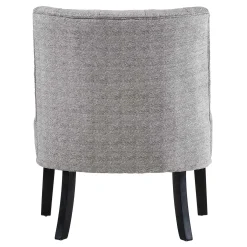 * Rich Dark Grey Tufted Armless Accent Chair With Performance Fabric Opening Sales< Accent Chairs