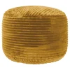 * Ridgecrest Mustard Plush Pouf, 20 Flash Sale< Ottomans & Poufs