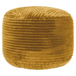 * Ridgecrest Mustard Plush Pouf, 20 Flash Sale< Ottomans & Poufs