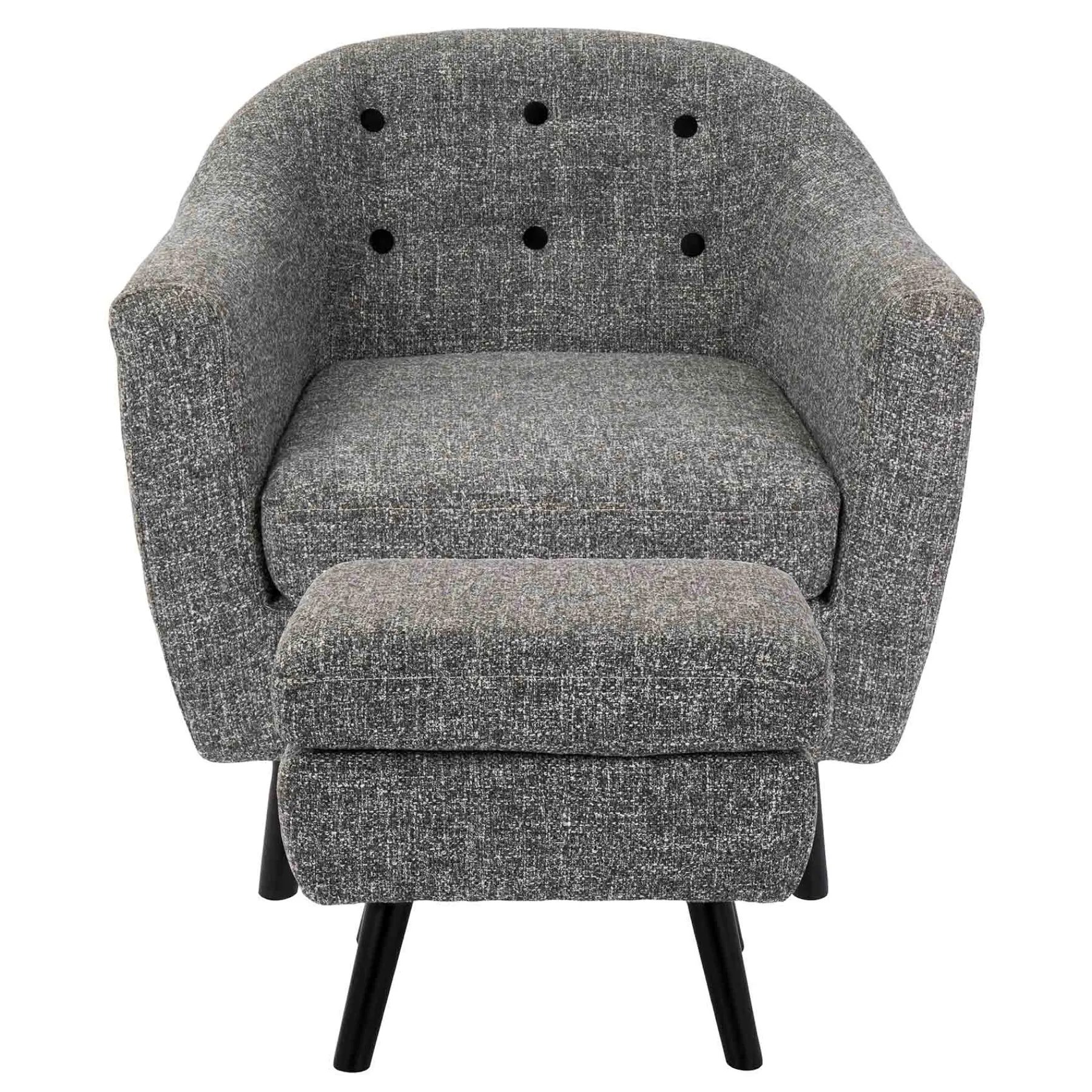 * Rockwell Accent Chair & Ottoman Set, Salt & Pepper Opening Sales< Accent Chairs