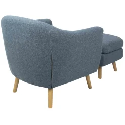 * Rockwell Accent Chair & Ottoman Set, Blue Bargain Sale< Accent Chairs