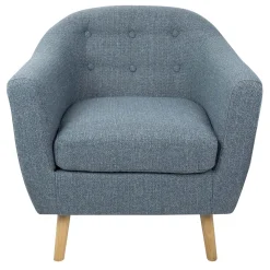* Rockwell Blue Mid-Century Modern Accent Chair Opening Sales< Accent Chairs