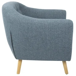 * Rockwell Blue Mid-Century Modern Accent Chair Opening Sales< Accent Chairs