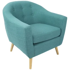 * Rockwell Teal Mid-Century Modern Accent Chair Gift Selection< Accent Chairs
