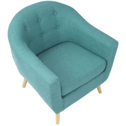 * Rockwell Teal Mid-Century Modern Accent Chair Gift Selection< Accent Chairs
