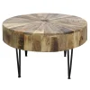 * Round Mango Wood Coffee Table With Metal Hairpin Legs Cheaper< Coffee & End Tables
