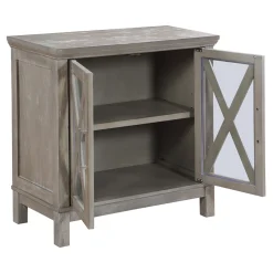 * Rowan 2-Drawer Grey Cabinet Flash Sale< Cabinets & Chests