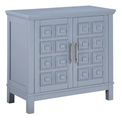 * Sadie 2-Drawer Geometric Cabinet, Grey Bargain Sale< Cabinets & Chests