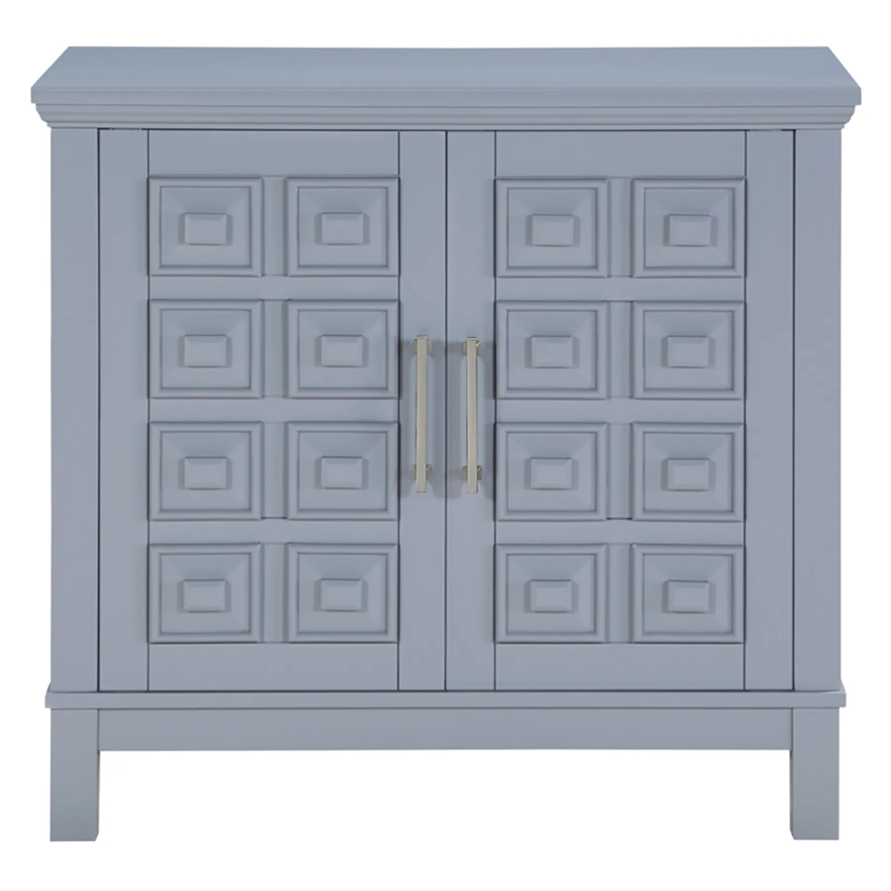 * Sadie 2-Drawer Geometric Cabinet, Grey Bargain Sale< Cabinets & Chests