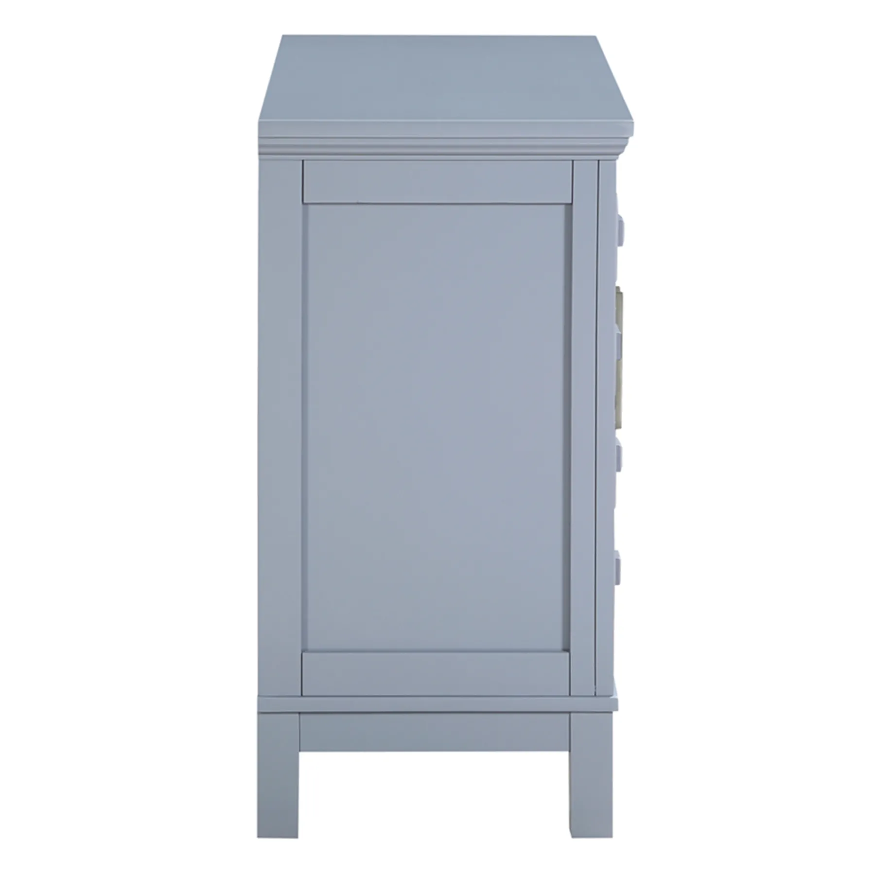 * Sadie 2-Drawer Geometric Cabinet, Grey Bargain Sale< Cabinets & Chests