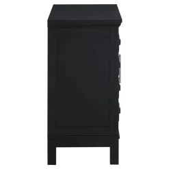 * Sadie 2-Drawer Geometric Cabinet, Black Outlet< Cabinets & Chests