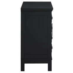 * Sadie 2-Drawer Geometric Cabinet, Black Outlet< Cabinets & Chests