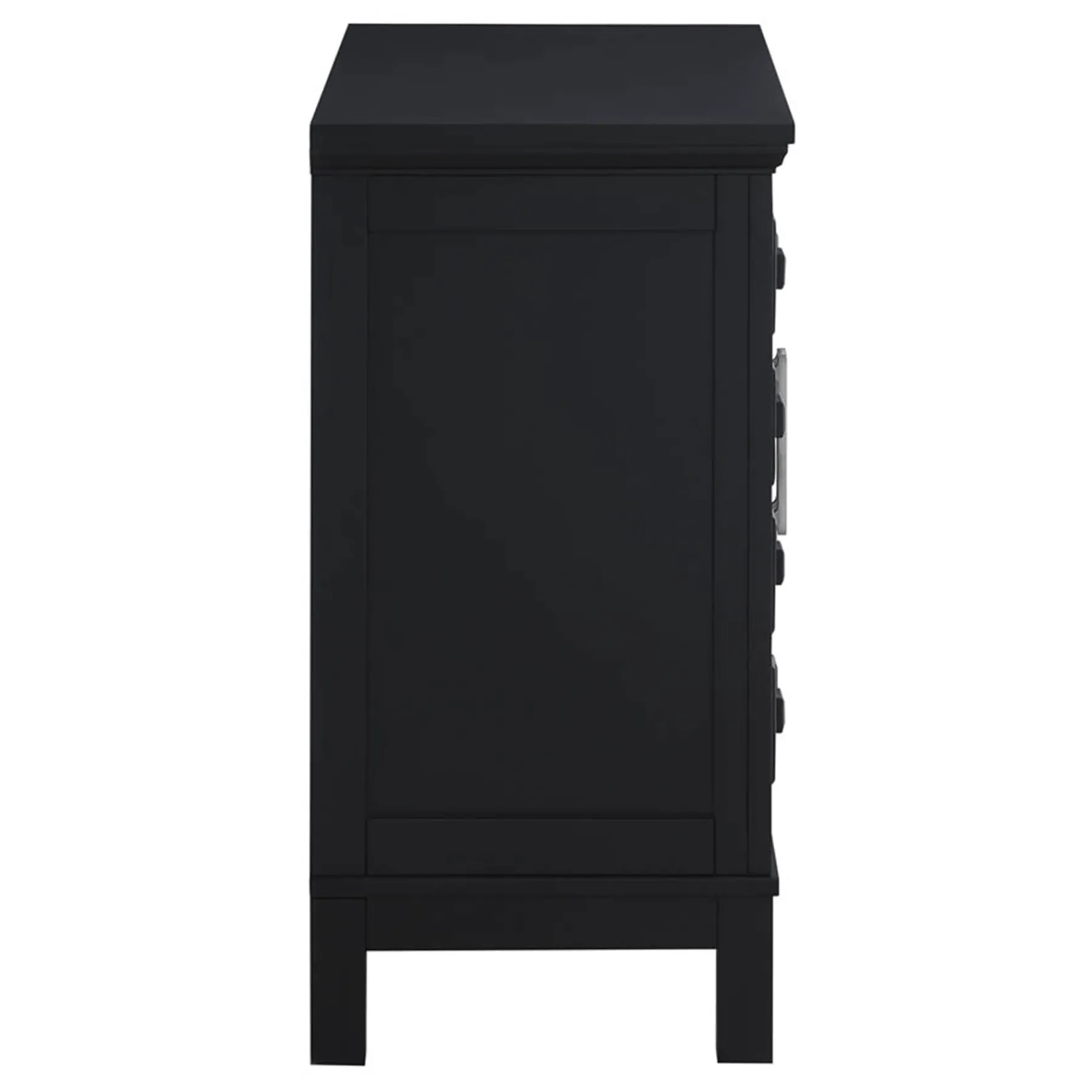 * Sadie 2-Drawer Geometric Cabinet, Black Outlet< Cabinets & Chests