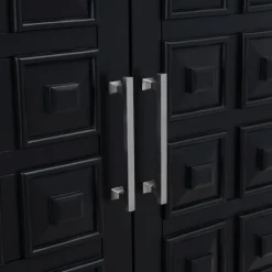 * Sadie 2-Drawer Geometric Cabinet, Black Outlet< Cabinets & Chests