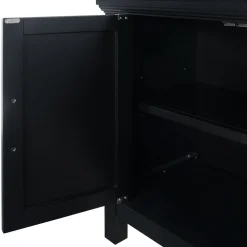 * Sadie 2-Drawer Geometric Cabinet, Black Outlet< Cabinets & Chests