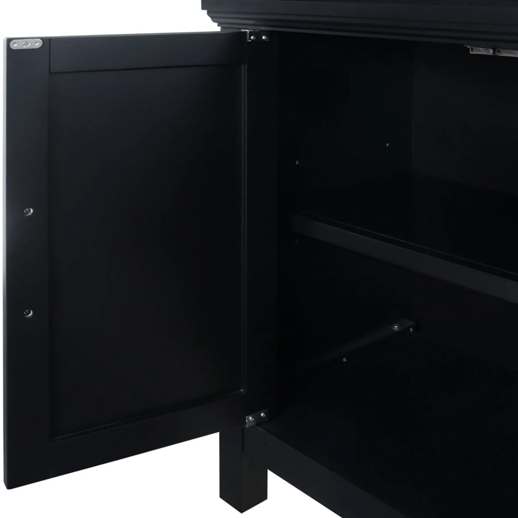 * Sadie 2-Drawer Geometric Cabinet, Black Outlet< Cabinets & Chests