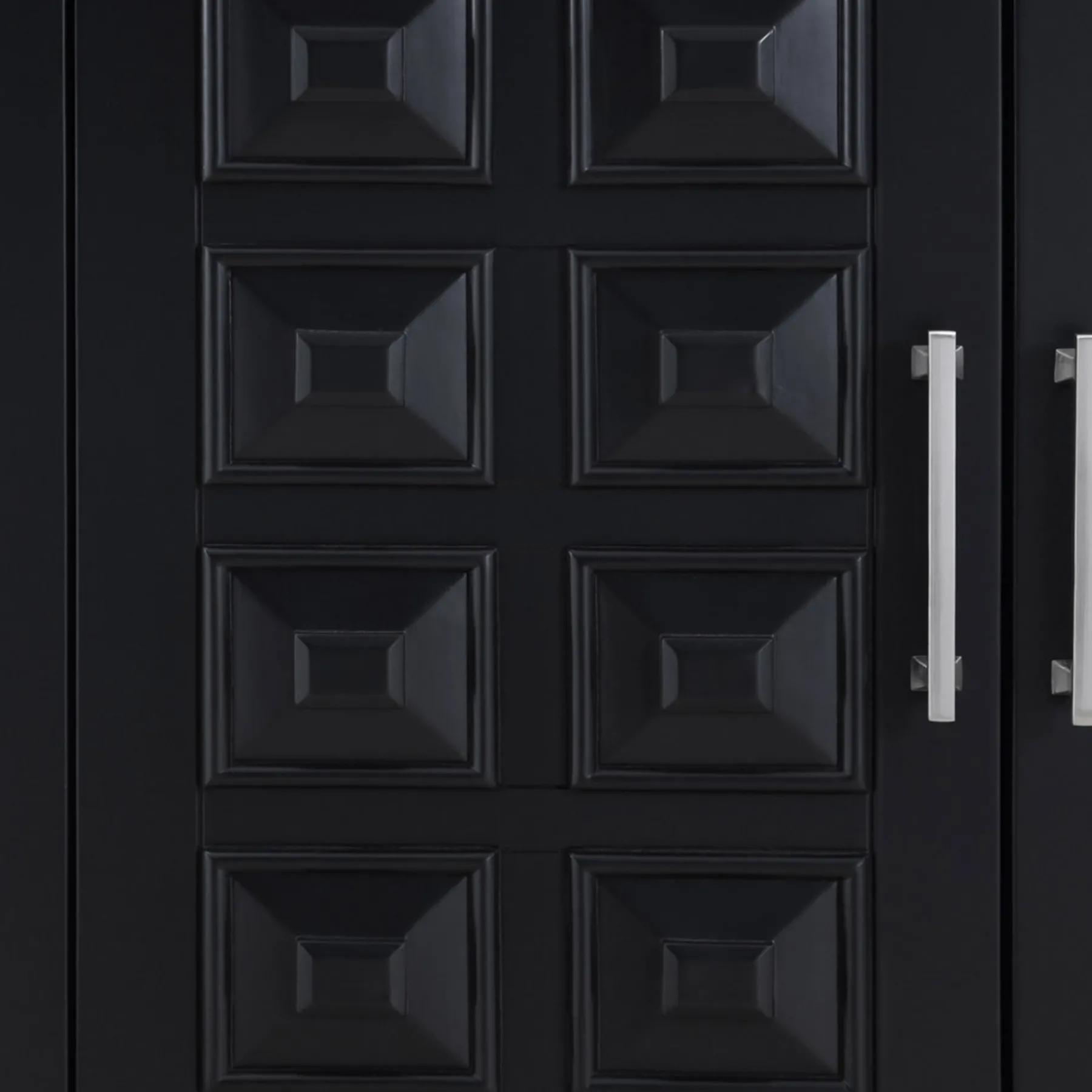 * Sadie 2-Drawer Geometric Cabinet, Black Outlet< Cabinets & Chests