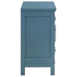 * Sadie 2-Drawer Geometric Cabinet, Turquoise Clearance< Cabinets & Chests