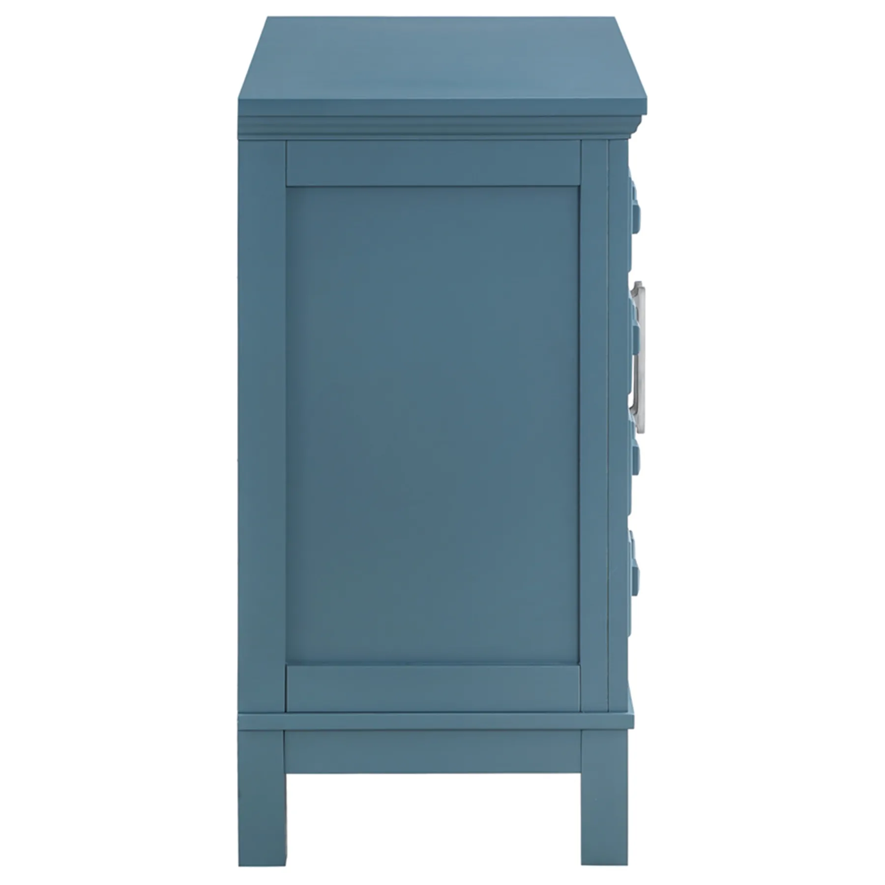 * Sadie 2-Drawer Geometric Cabinet, Turquoise Clearance< Cabinets & Chests