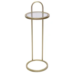 * Salem Drink Table, Gold Discount Online< Accent Tables