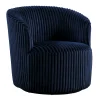 * Sawyer Blue Pleated Swivel Tub Chair Promotion< Accent Chairs