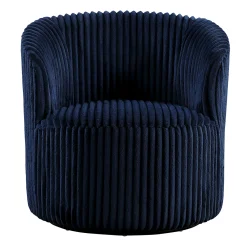 * Sawyer Blue Pleated Swivel Tub Chair Promotion< Accent Chairs