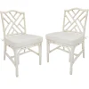* Set Of 2 Grace Mitchell Dana White Rattan Dining Chair Gift Selection< Dining Chairs & Benches