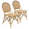 * Set Of 2 Indah Rattan Bistro Dining Chairs Low Price< Dining Chairs & Benches