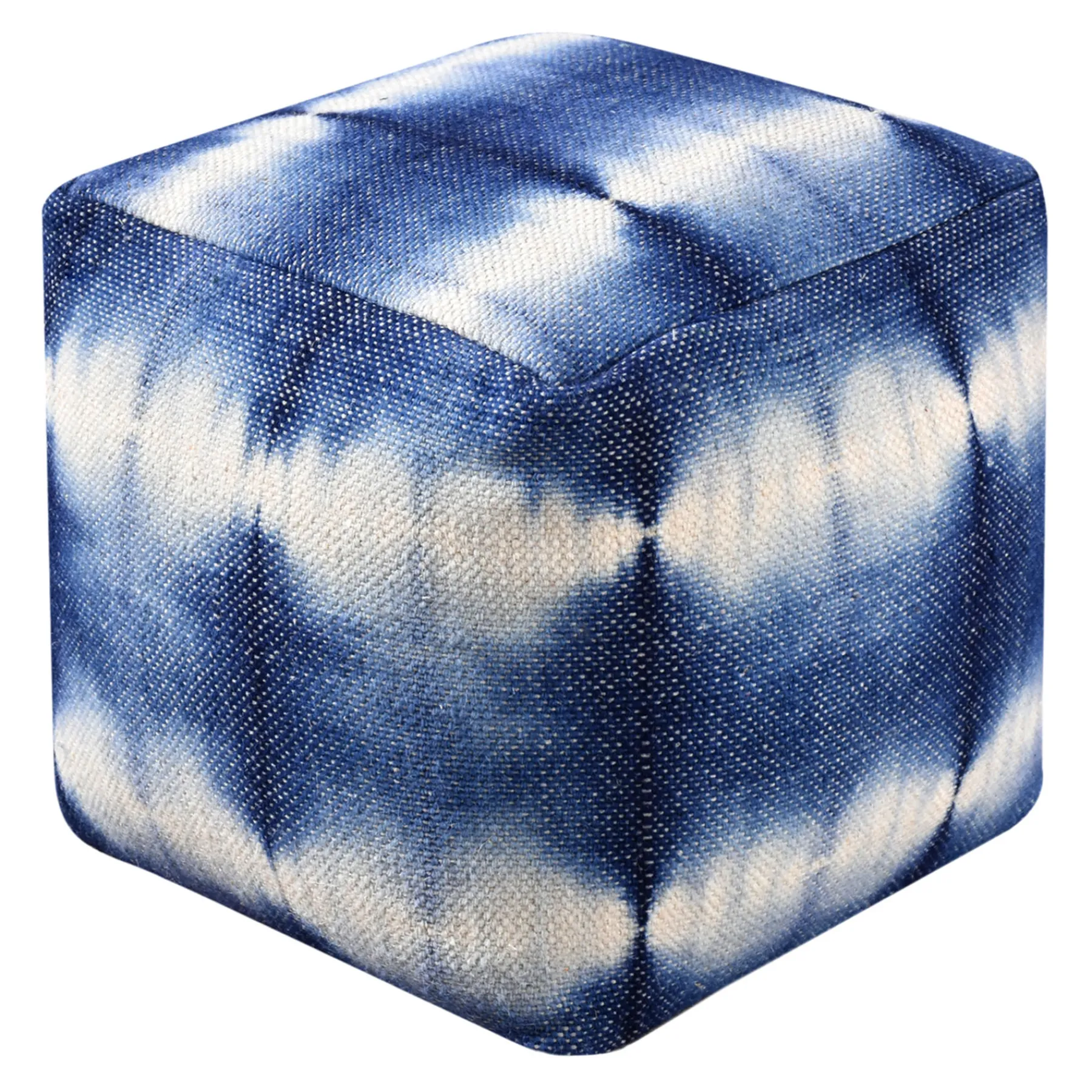 * Shyloh Shibori Pouf Blue Discount< Ottomans & Poufs