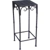 * Square Wood Top Plant Stand With Brown Twist Metal Leg, Large Discount Online< Plant Stands
