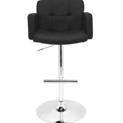 * Stout Black Faux Leather Adjustable Barstool Promotion< Barstools