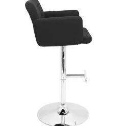 * Stout Black Faux Leather Adjustable Barstool Promotion< Barstools