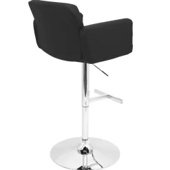 * Stout Black Faux Leather Adjustable Barstool Promotion< Barstools
