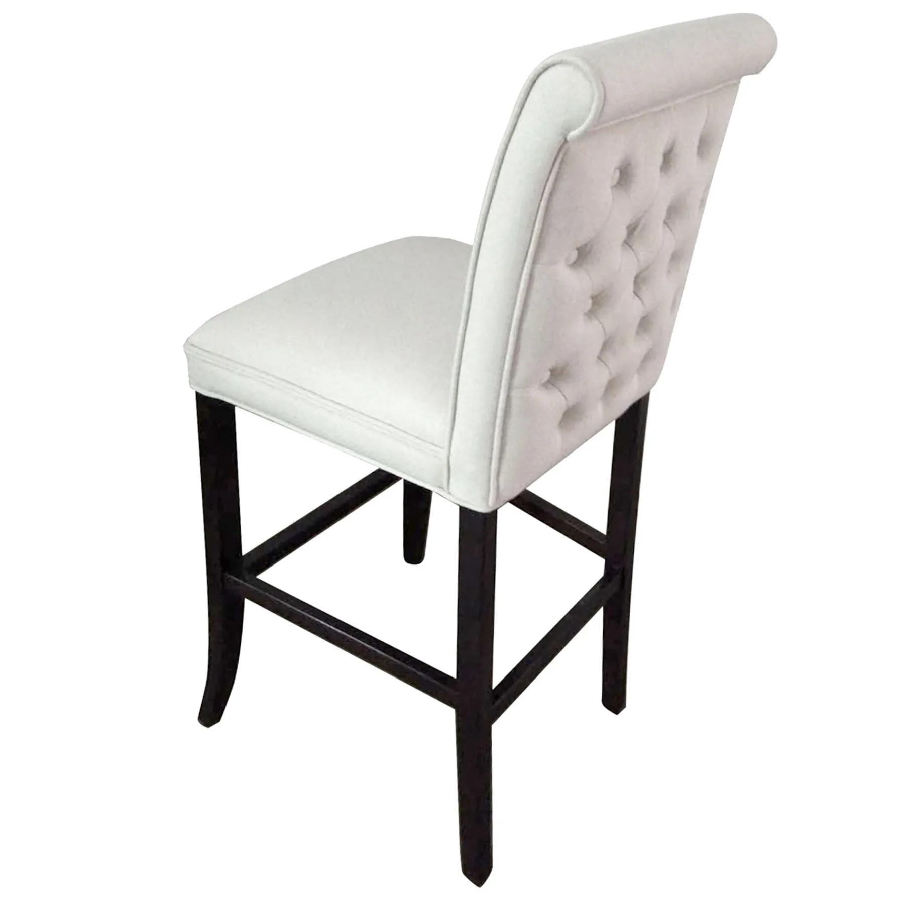 * Tatum Ivory Tall Tufted Back Barstool Good Quality< Barstools