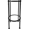 * Tempered Glass Top With Black Metal Frame 2 Tier Plant Stand Promotion< Accent Tables