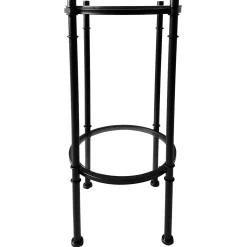 * Tempered Glass Top With Black Metal Frame 2 Tier Plant Stand Promotion< Accent Tables