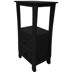 * Theodore Black 2-Drawer Thick Leg Accent Table, 29.5 Cheaper< Accent Tables