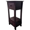 * Theodore 2-Drawer Thick Leg End Table, Brown Less Expensive< Coffee & End Tables