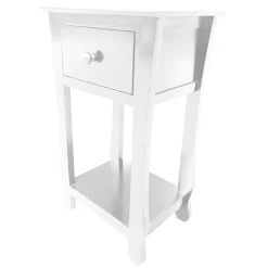 * Theodore White 1-Drawer Thick Leg End Table, 26 Fashion< Coffee & End Tables