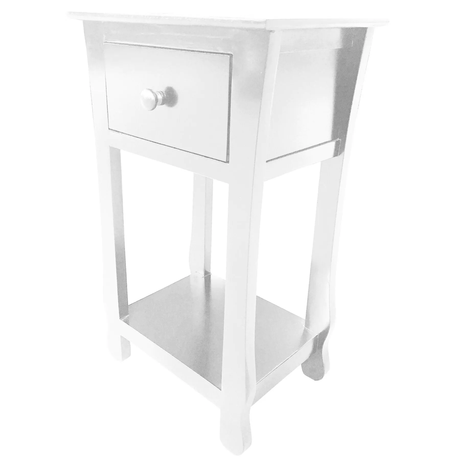 * Theodore White 1-Drawer Thick Leg End Table, 26 Fashion< Coffee & End Tables
