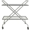* 2-Tier Glass Shelf Bar Cart With Metal Frame Discount< Baker'S Racks & Bar Carts