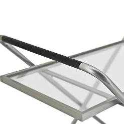 * 2-Tier Glass Shelf Bar Cart With Metal Frame Discount< Baker'S Racks & Bar Carts