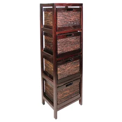 * 4-Tier Wooden Storage Stand Clearance< Cabinets & Chests
