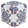 * Tile Tufted Pouf Blue Outlet< Ottomans & Poufs