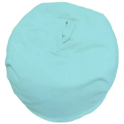 * Tiny Dreamers Kids Plush Bean Bag, Aqua Cheaper< Ottomans & Poufs