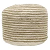 * Tracey Boyd Striped Jute Pouf Bargain Sale< Ottomans & Poufs