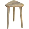 * Triangle Mango Wood Side Table Premium< Accent Tables