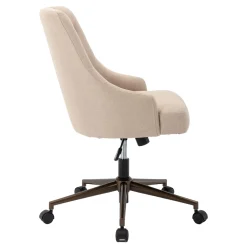 * Tufted Cream Adjustable Office Chair Promotion< Office