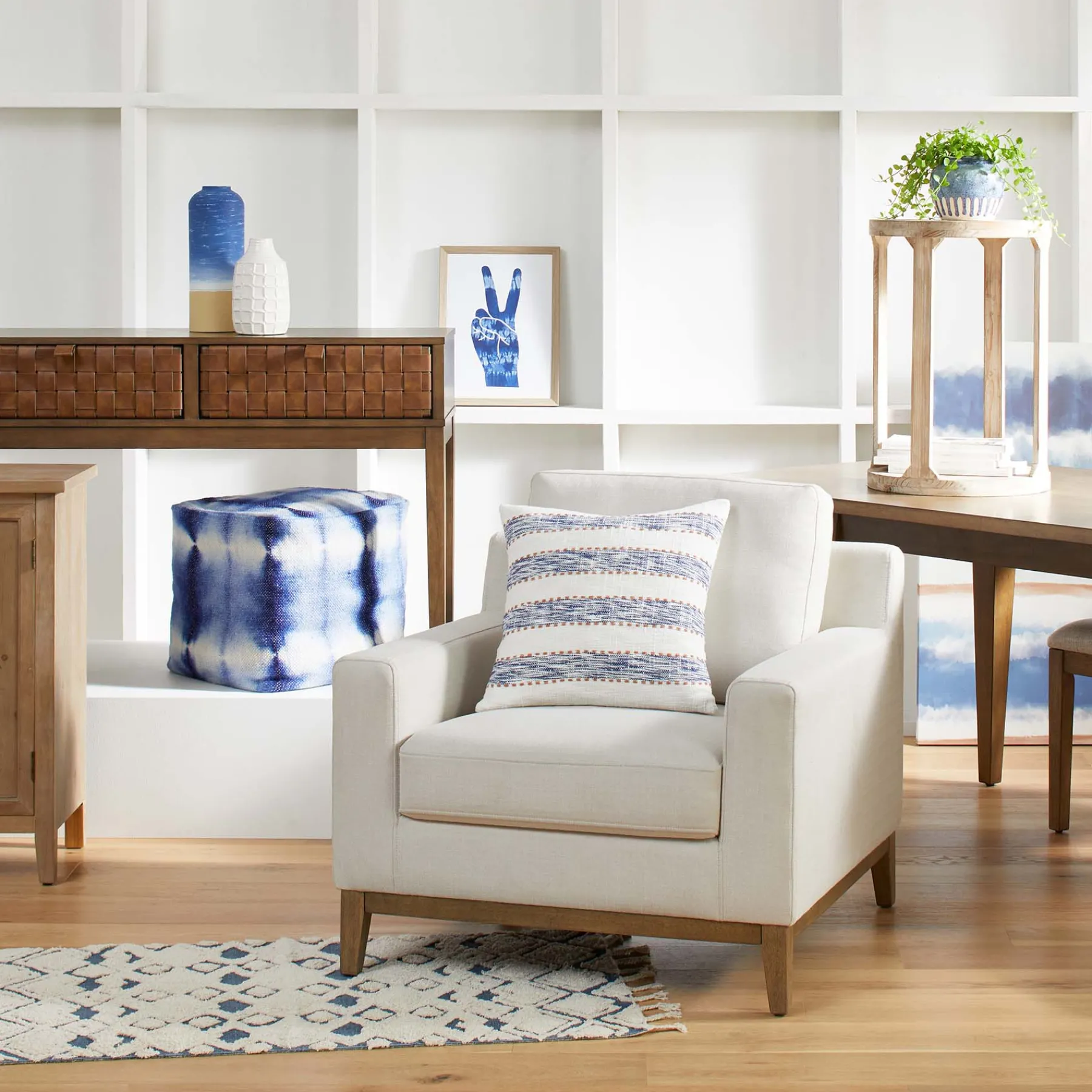 * Ty Pennington Knox Upholstered Wooden Accent Chair Discount< Accent Chairs