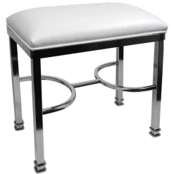 * Vanity Bench Chanel Chrome White Gift Selection< Stools & Benches
